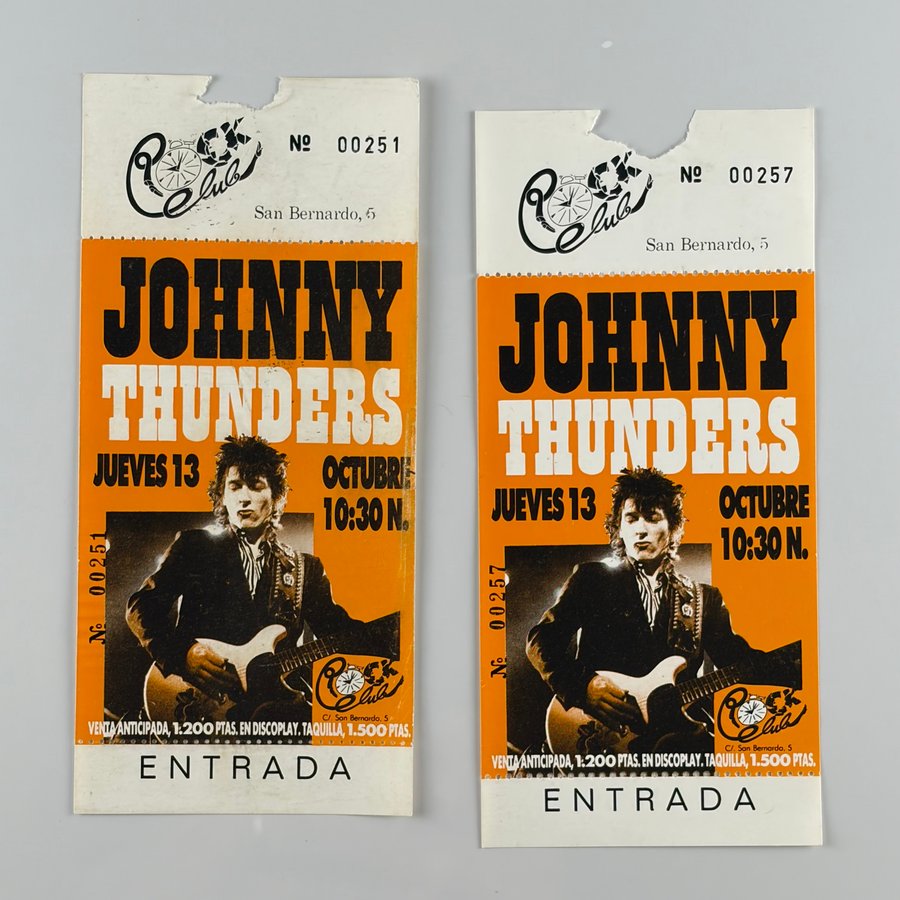 Johnny Thunders Concert Tickets (Rock Club, Spain)
