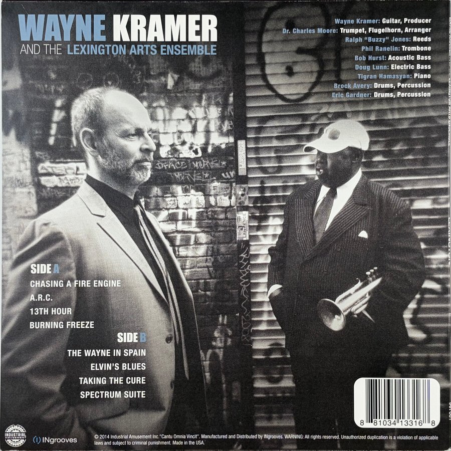 Wayne Kramer - with Lexington Arts Ensample - vinyl LP signed for 2014 Record Store Day (front side)